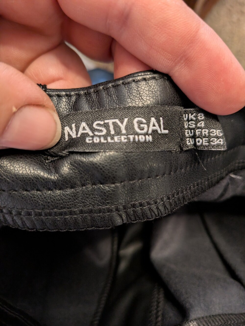 NastyGal Collection NWT Woman's Black & Silver Faux Leather Shorts Size 4 - Picture 3 of 6